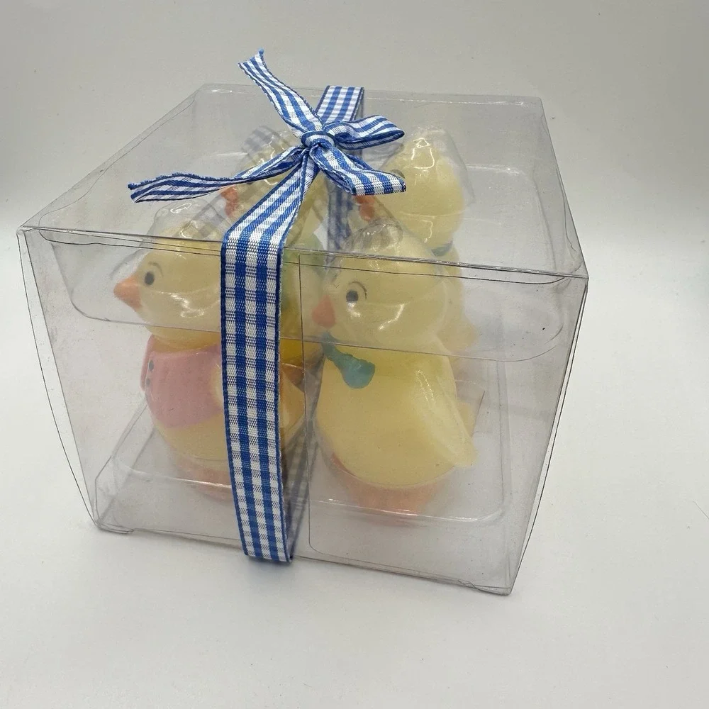 VTG New NOS Box Of 4 Easter Chick Candles 2 1/2